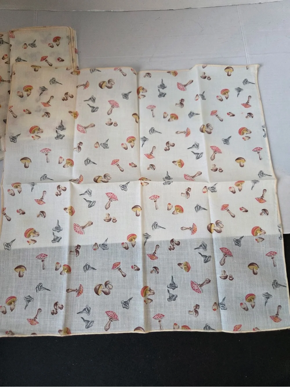 Vintage Mushroom Cottage Core Napkins Set Of 10 Washable